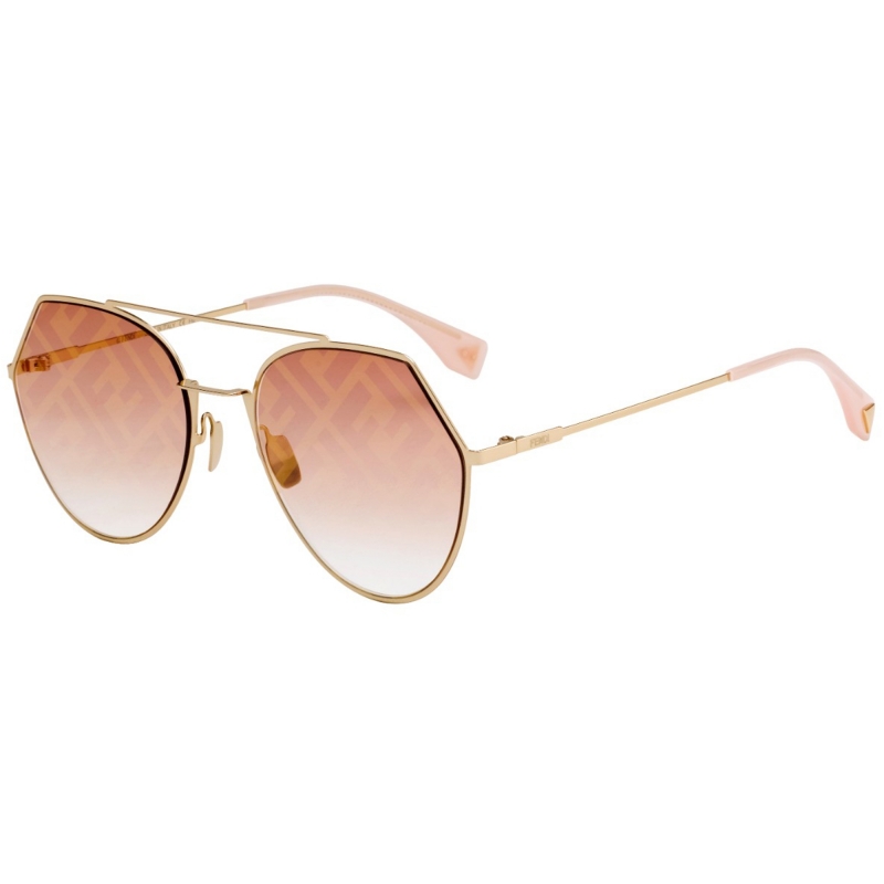 FENDI EYELINE FF SUNGLASSES 0194/S GOLDEN STEEL GOLDEN SUNGLASSES  ref.500956 - Joli Closet