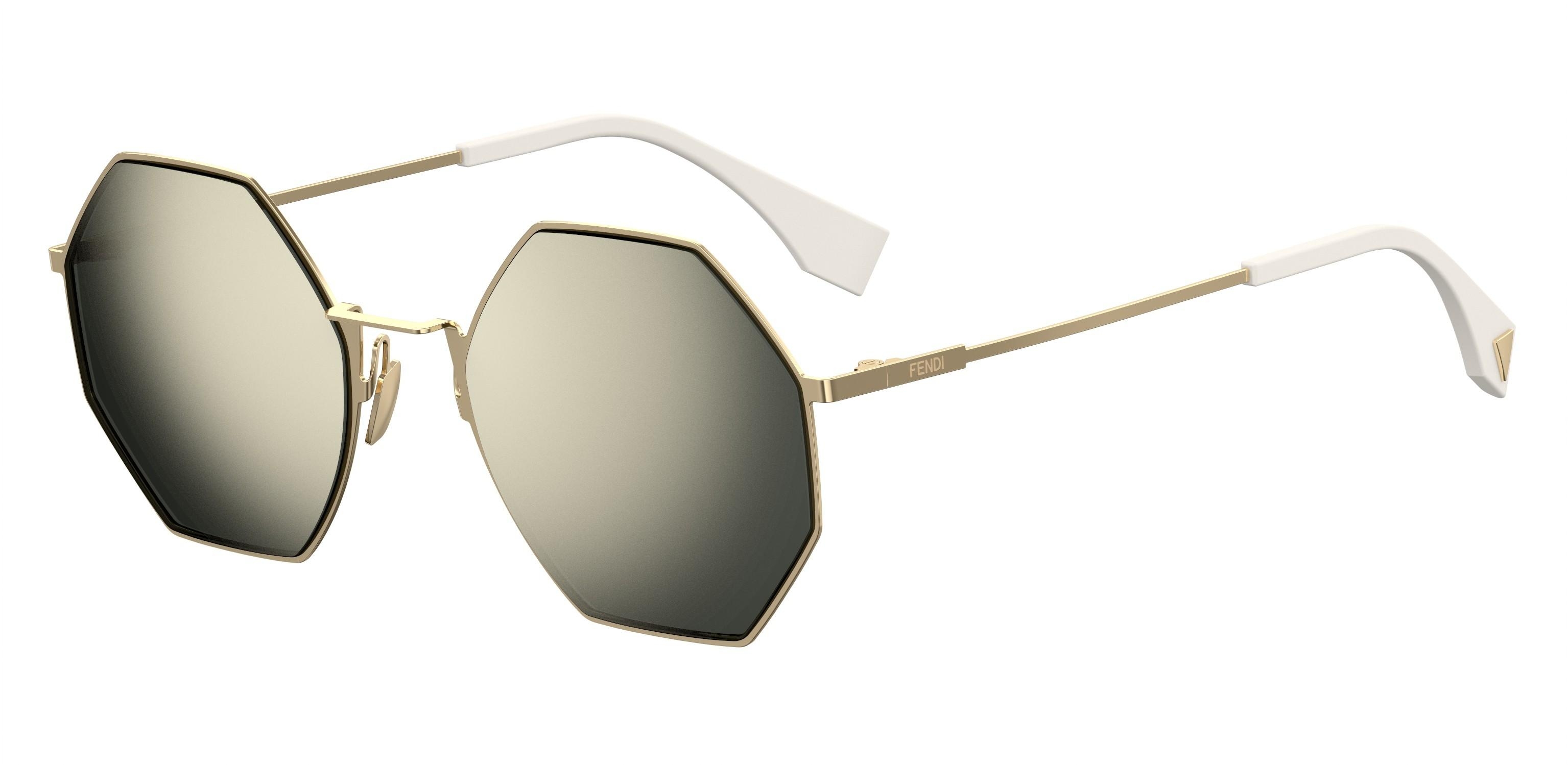 Fendi - Eyeline - Ruthenium Asian Fit Square Sunglasses - Sunglasses - Fendi  Eyewear - Avvenice