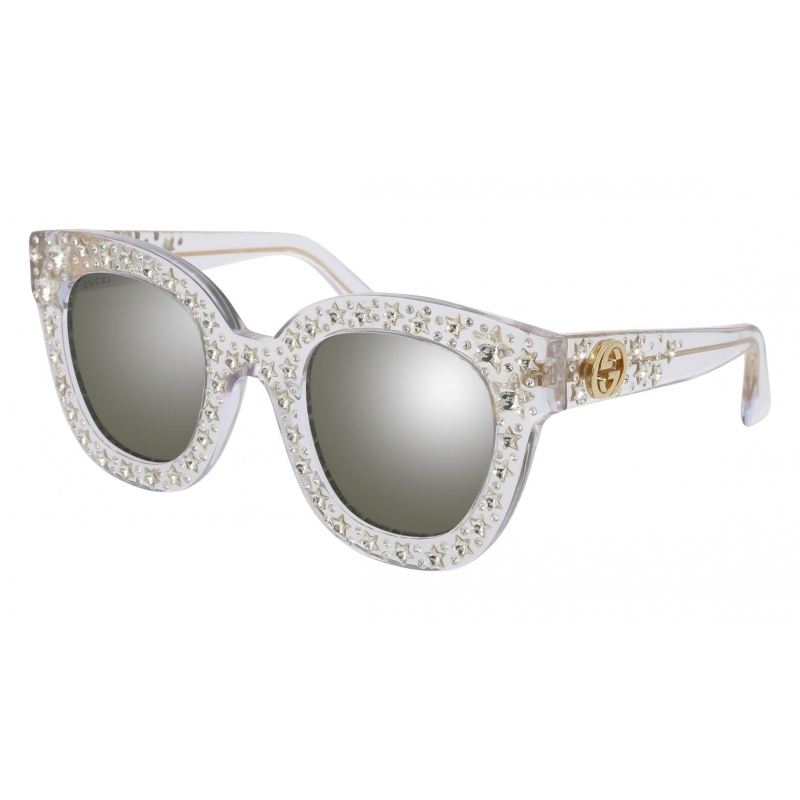 Gucci clear 2025 star sunglasses