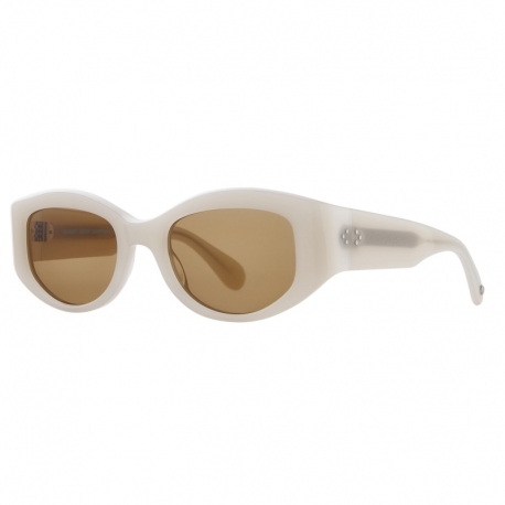 Garrett Leight Retro Biggie Sun Ecru/mag